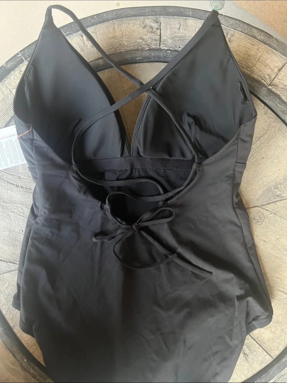 Calia Black One-Piece Swimsuit with Supportive V-Front